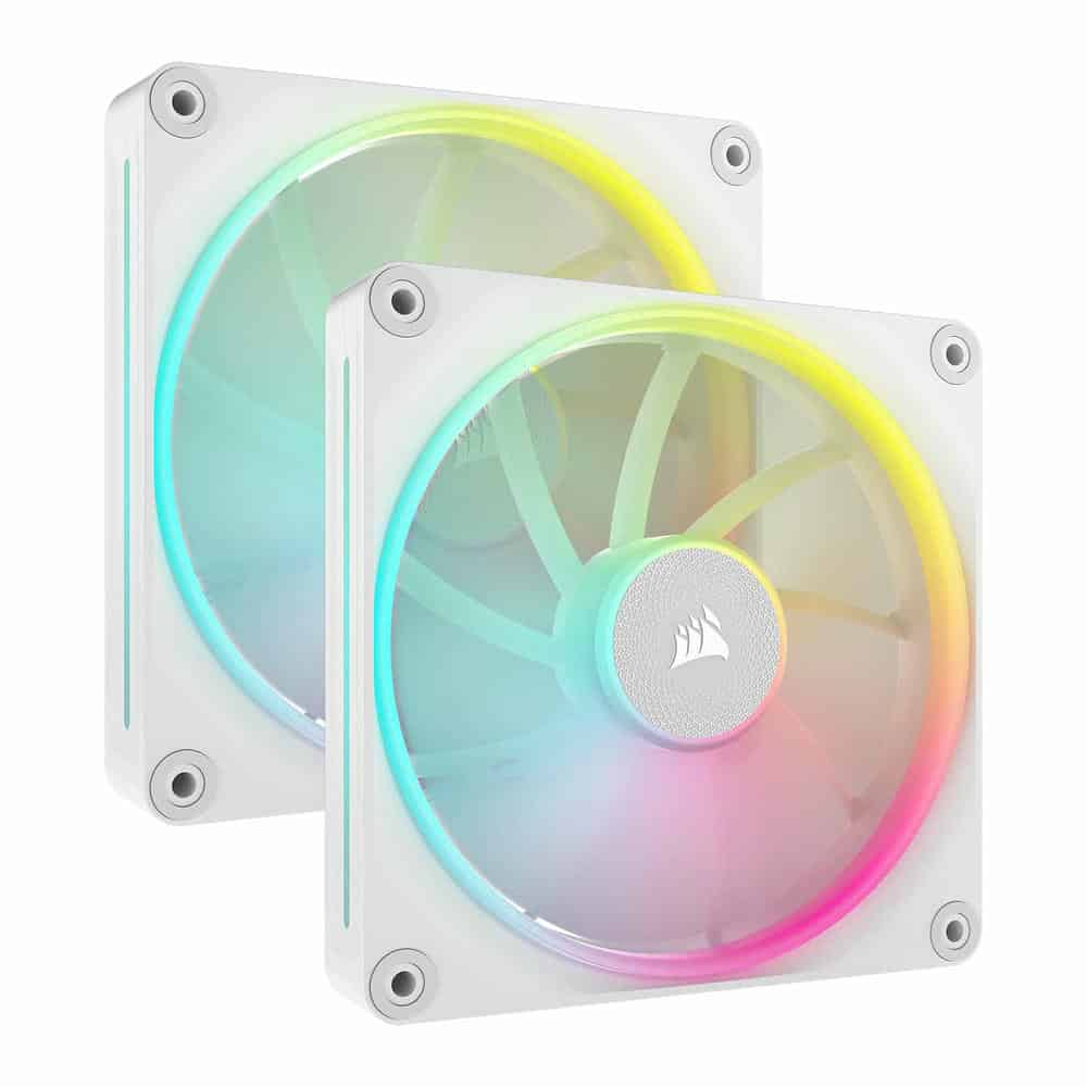 Corsair iCUE LINK LX140 RGB White Dual 140mm PWM Fan Starter Kit 2 Pack